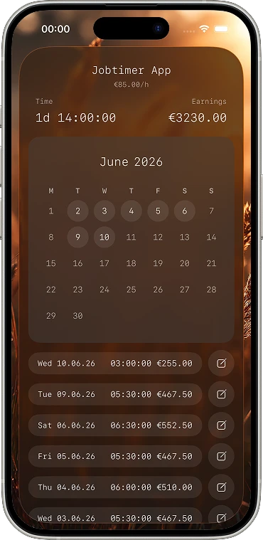 Freelancer — earnings calendar